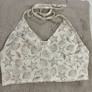 Cider Shell Halter Crop Top